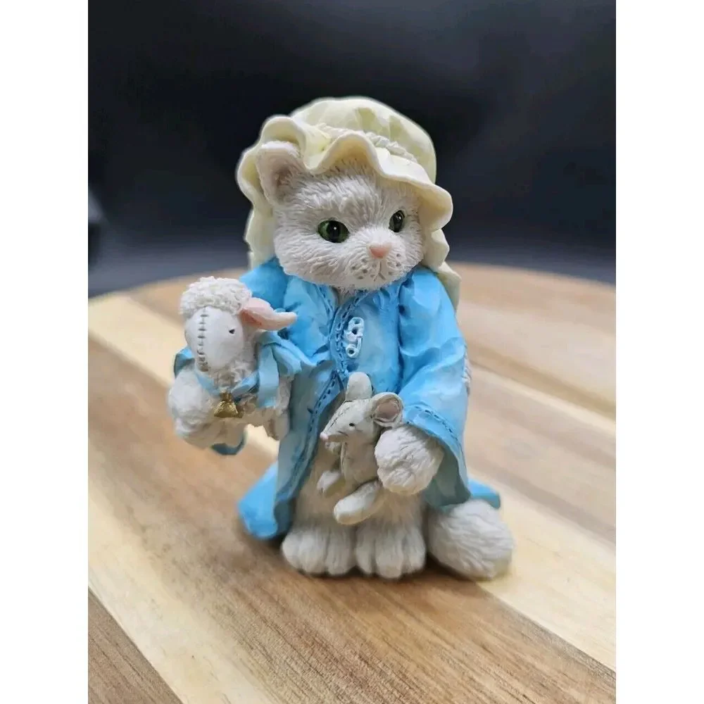 Enesco 1993 Priscilla Hillman Sharing The Gift Of Friendship Cat Figurine Number